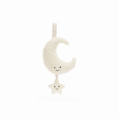 Jellycat Amuseables Moon Musical Pull New Zealand | RGALM1479